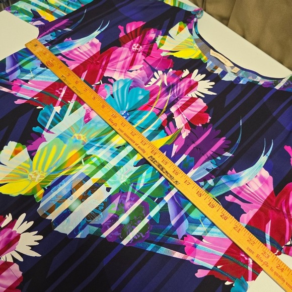 Soft Surroundings Mignon Top Womens Large Colorful Floral 3/4 Sleeve Tropical - Picture 8 of 11